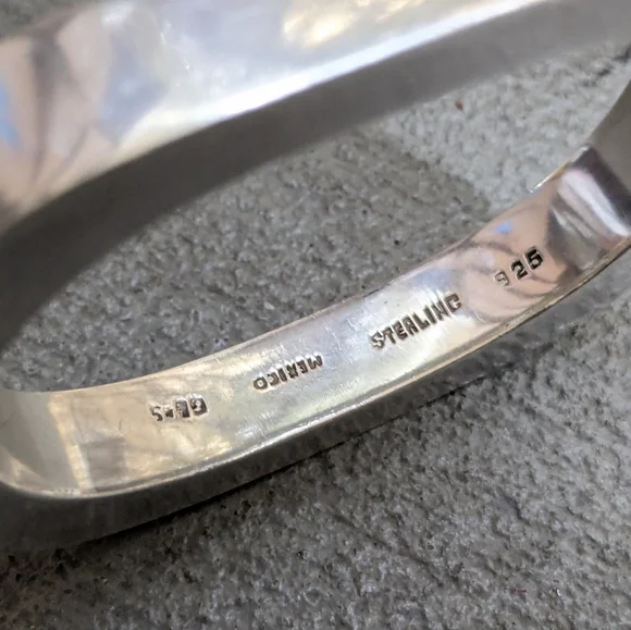 Vintage Taxco Sterling Silver Bracelet 6.5" - Picture 6 of 13